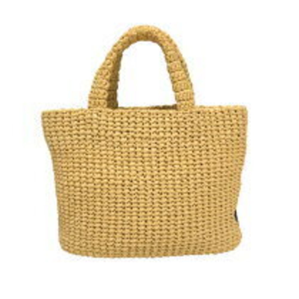 Prada Tote Bag Crochet Natural Viscose